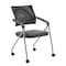 Boss Black Mesh Training Chair with Pewter Frame, PK2 B1806P-BK-2 - alternate 6
